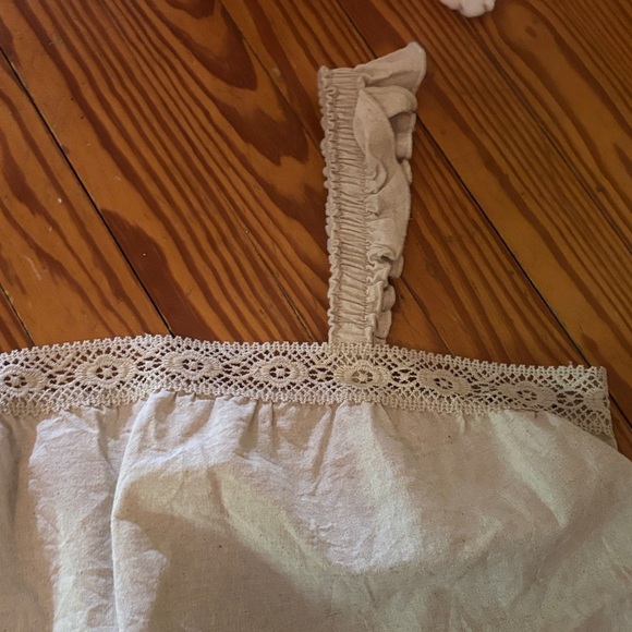 Beige Ruffle Strap Top - Picture 2 of 3